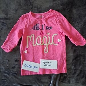Gymboree girls size 5T pink long sleeve shirt Magic design